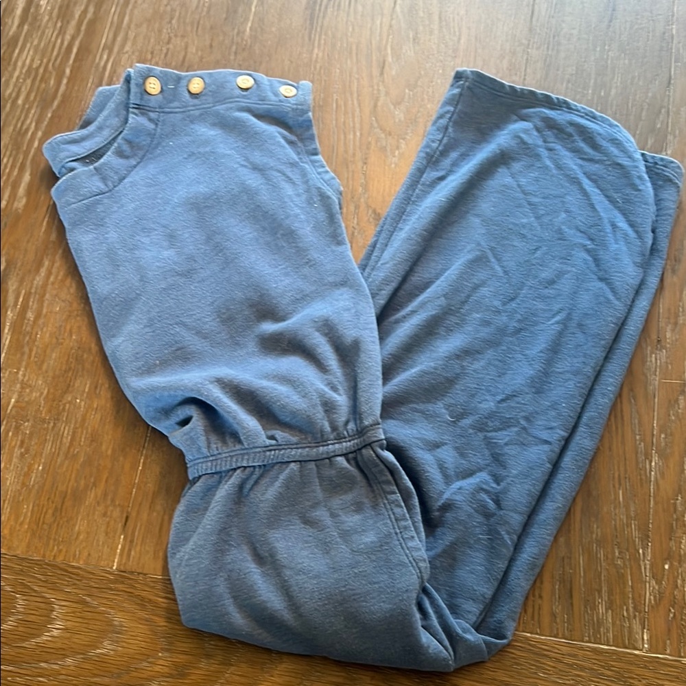 GAP Blue Jumpsuit with Shoulder Buttons Girls Large